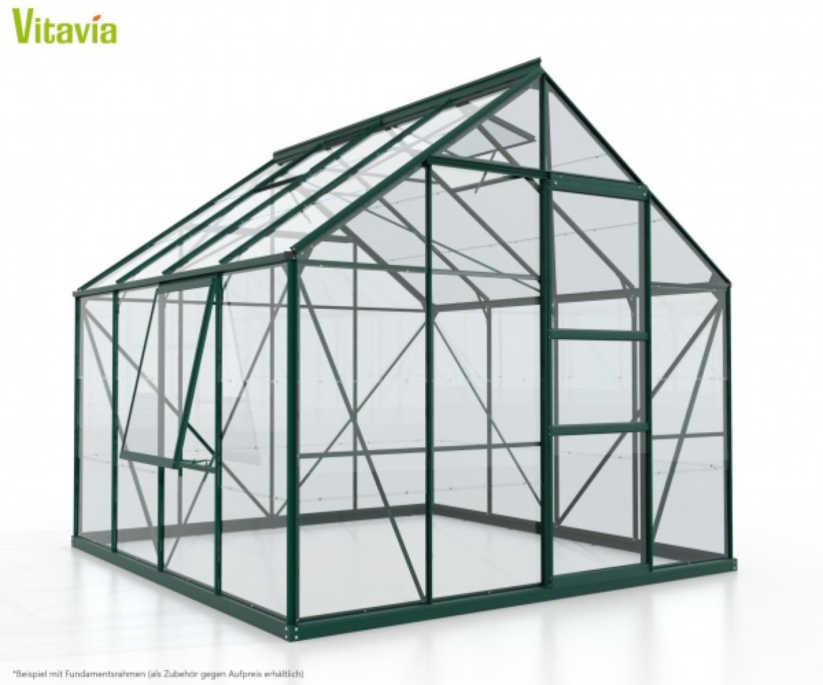 Vitavia Gewächshaus Meridian 1 6700 BxTxH 257x258x232cm ESG Glas 6,7m² smaragd Bild 1