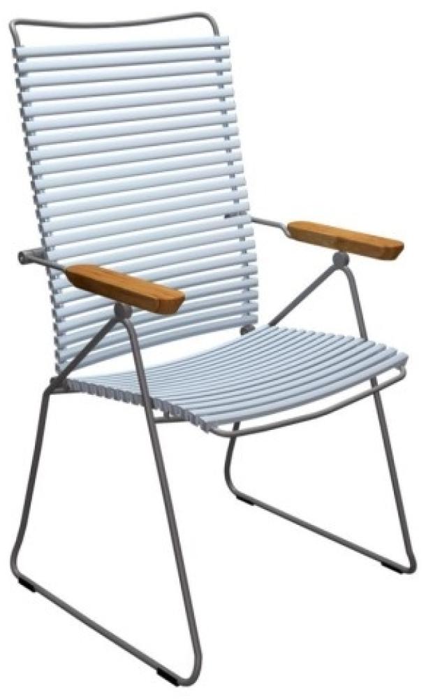 Outdoor Stuhl Click verstellbare Rückenlehne pastell hellblau Bild 1