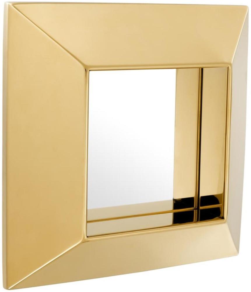 Casa Padrino Luxus Spiegel Gold 31 x 7 x H. 31 cm - Edelstahl Wandspiegel Bild 1