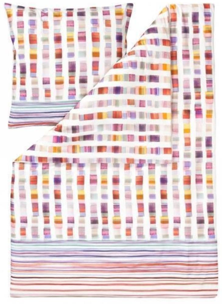 Estella Mako-Satin Bettwäsche 3 teilig Bettbezug 200 x 220 cm Kopfkissenbezug 2 x 80 x 80 cm Rhythm multicolor Bild 1