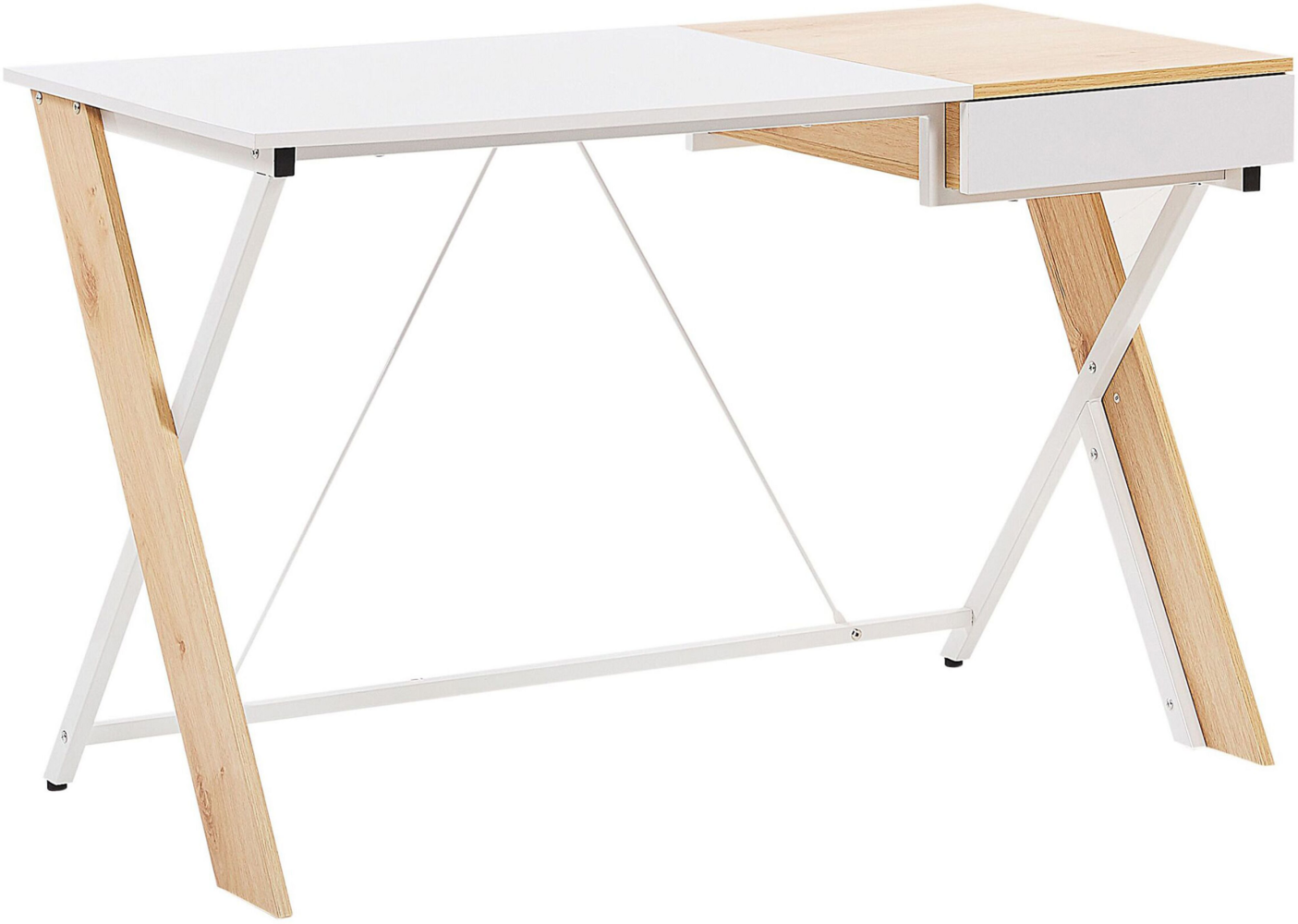 Schreibtisch heller Holzfarbton / weiß 120 x 60 cm HAMDEN Bild 1