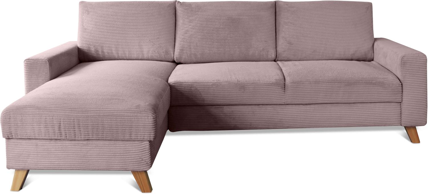 Patrick Ecksofa Links/Rechts, Lincoln - Rosa Bild 1