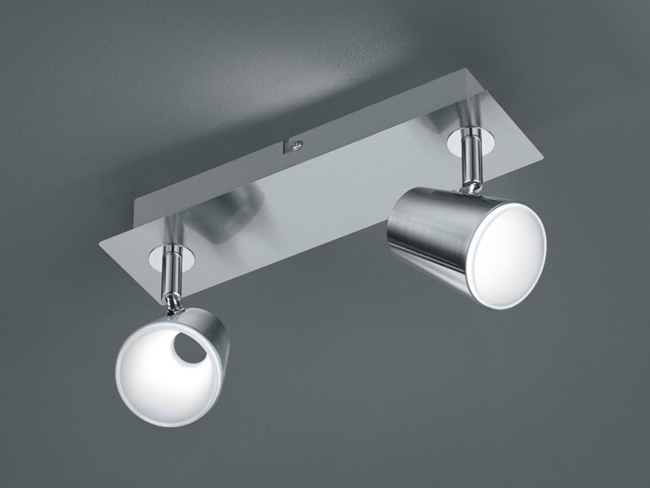 TRIO LED-Anbauleuchte NARCOS 2x6,5W 3000K 1200lm nickel Konv IP20 285x75x160mm Bild 1