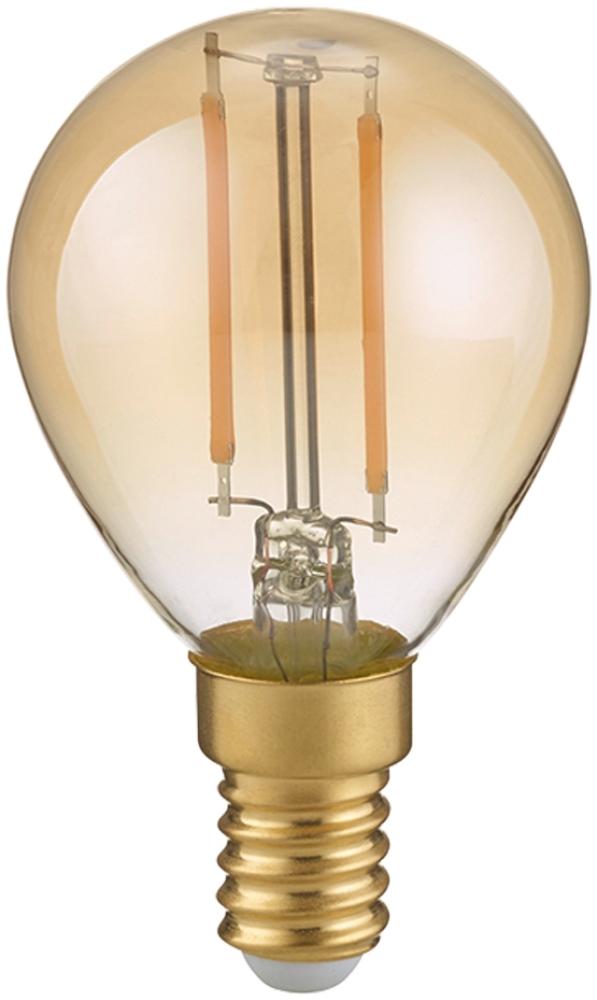 E14 Filament LED, 4 Watt, 400 Lumen, warmweiß, Ø4,5cm, 3 Stufen Dimmer Bild 1