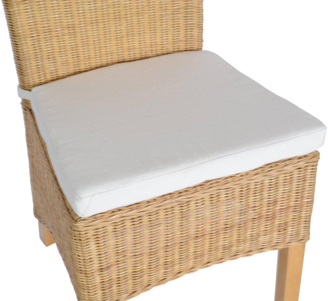MiaMöbel Sitzkissen für Stuhl 100% Baumwolle Landhaus Bild 1