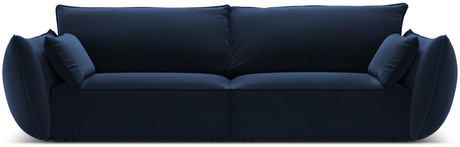 Micadoni 3-Sitzer Sofa Kaelle | Bezug Royal Blue | Beinfarbe Black Plastic Bild 1