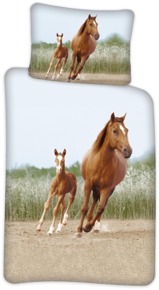 Horses Junior Bettwäsche 100x140 cm - 100 Prozent Baumwolle Bild 1