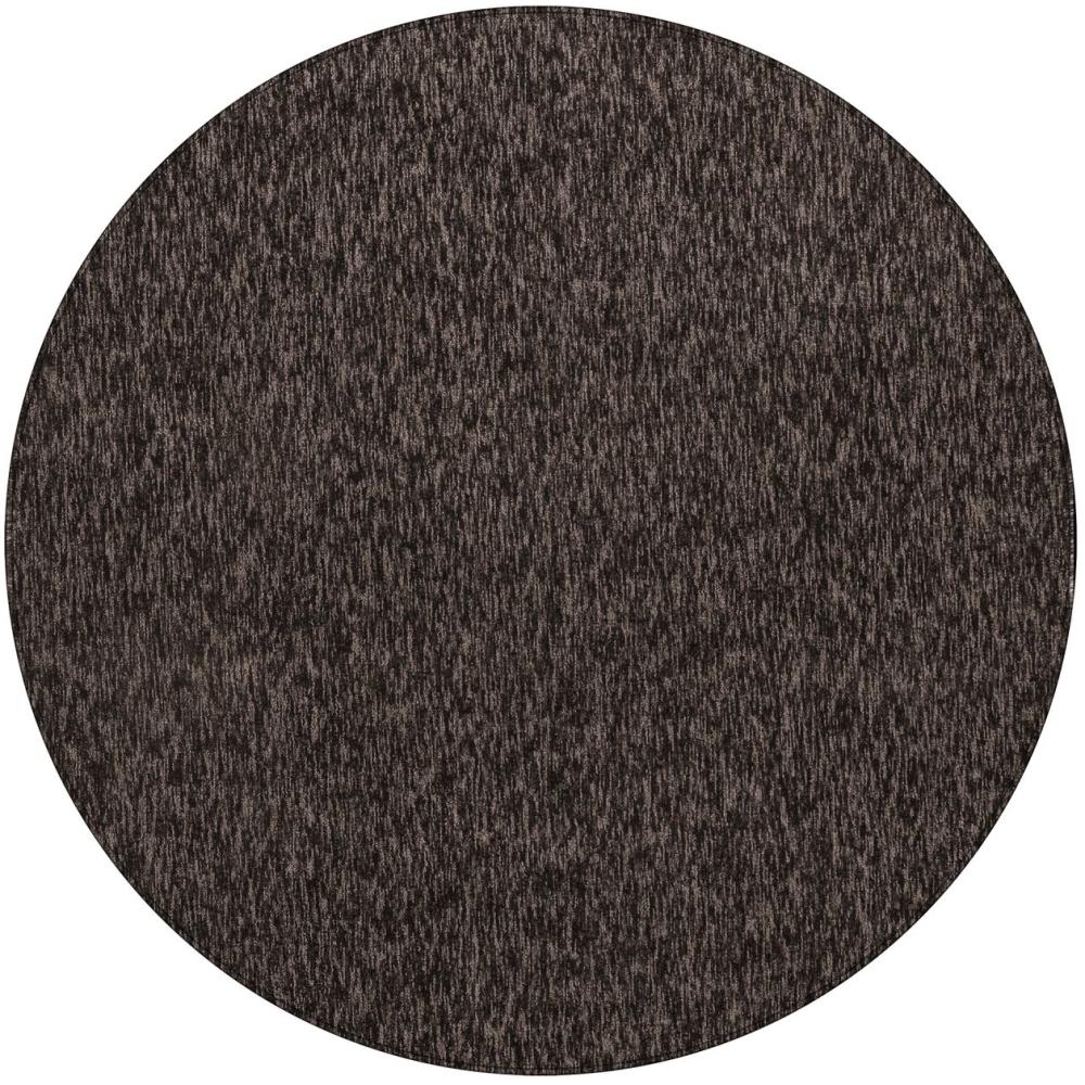 Kurzflor Teppich Neva rund - 120 cm Durchmesser - Braun Bild 1
