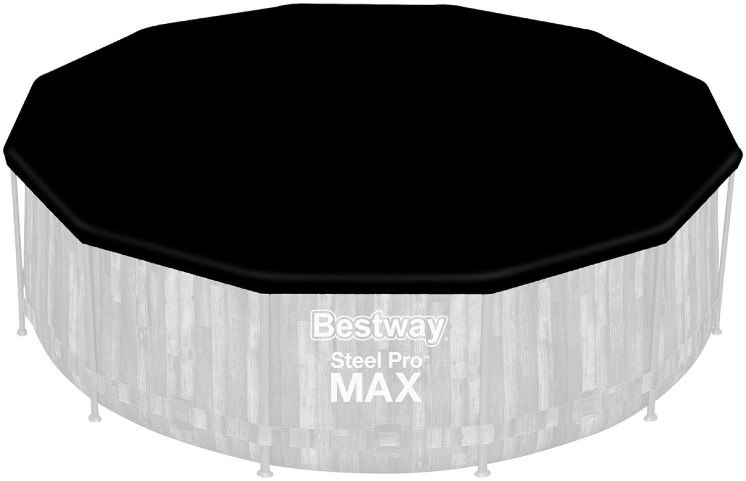 Bestway® Ersatzteil Abdeckplane (schwarz) für Power Steel™ und Steel Pro MAX™ Pools Ø 366 cm, rund Bild 1