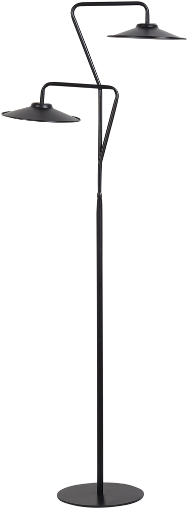 Stehlampe LED Metall schwarz 140 cm 2-flammig Kegelform GALETTI Bild 1