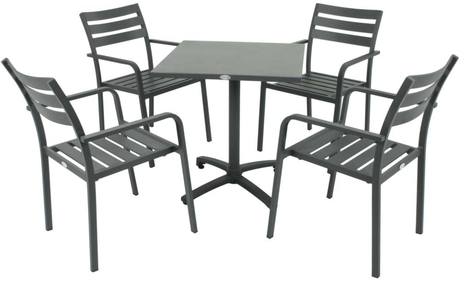 5tlg. Tischgruppe, ALU-Gestell, TREVISO Bild 1