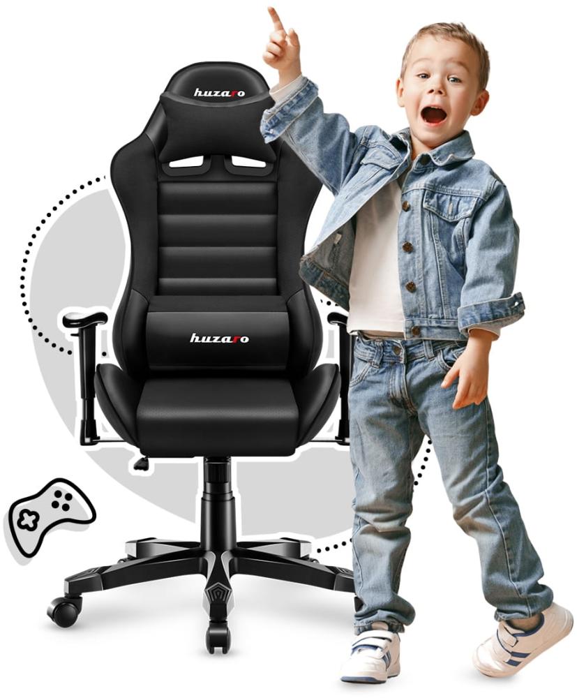 huzaro Ranger 6 0 Gaming Stuhl für Kinder Bürostuhl Schreibtischstuhl Armlehnen ergonomisches modernes Design Nacken- und Lendenkissen Kunstleder Wippfunktion Bild 1