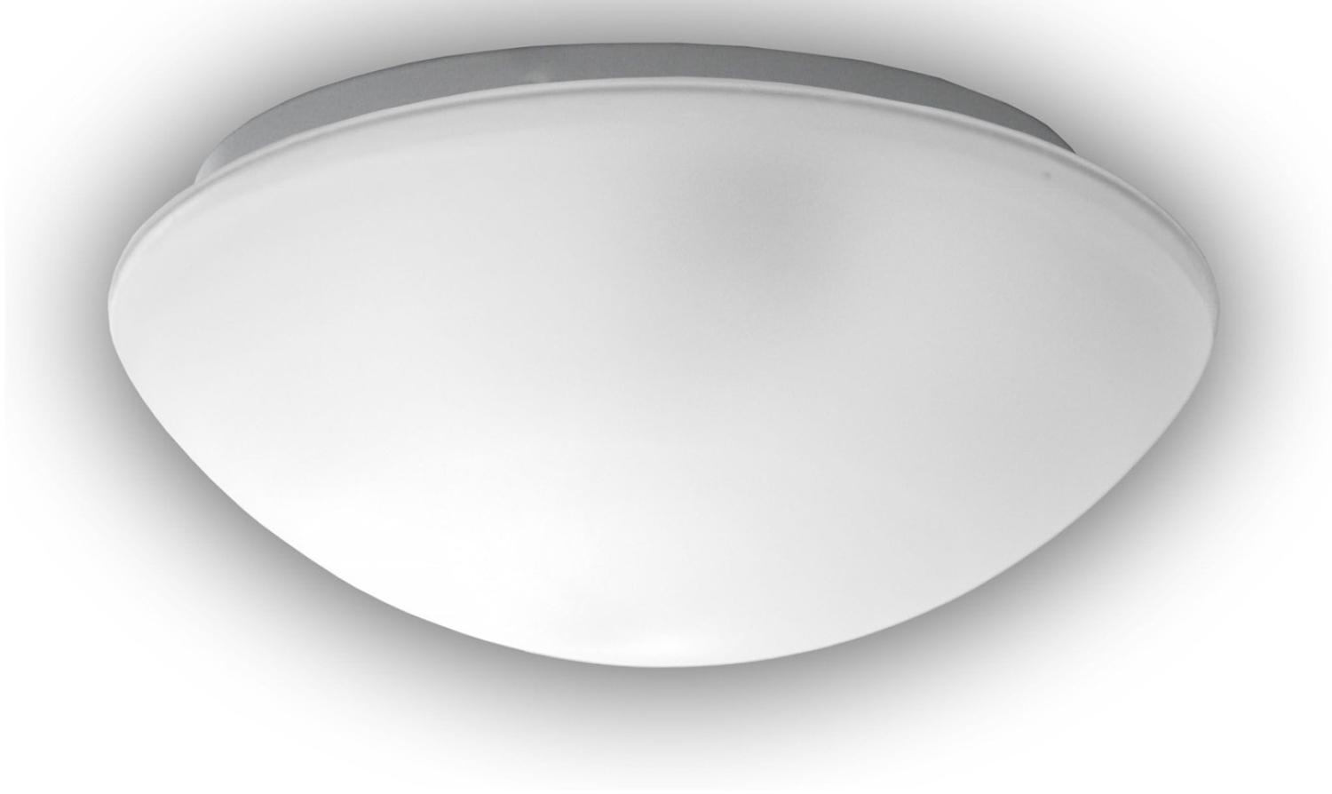 LED Deckenleuchte / Deckenschale rund, Glas satiniert mit Klarrand, Ø 25cm Bild 1