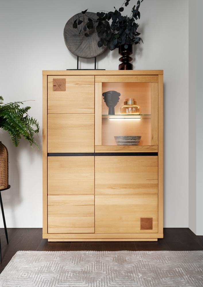 Highboard 103x148cm "Bergamo" Kernbuche geölt WZ-0159 Bild 1