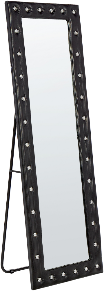 Stehspiegel aus Kunstleder 50 x 150 cm Schwarz ANSOUIS Bild 1