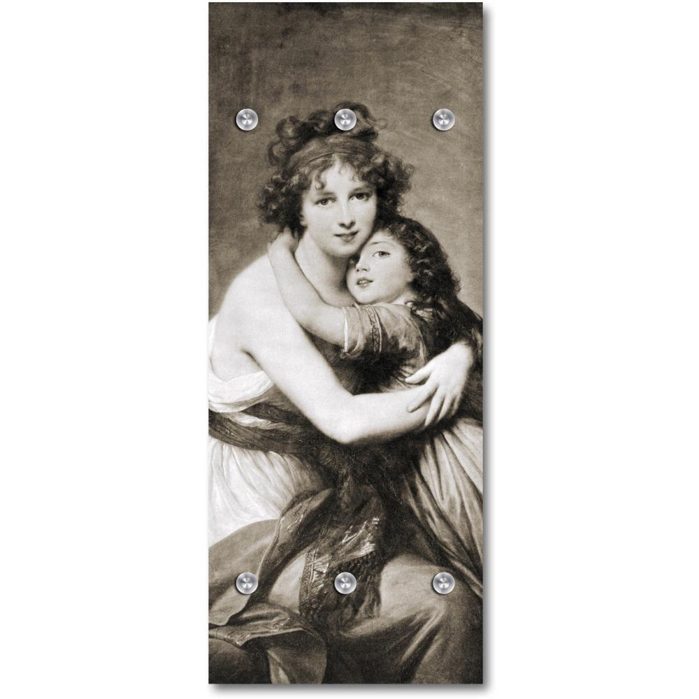 Queence Garderobe – "Félicité" Druck auf hochwertigem Arcylglas inkl. Edelstahlhaken und Aufhängung, Format: 50x120cm Bild 1