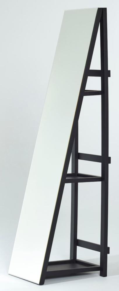 Casa Padrino Standspiegel mit Regale 37 x 37 x H. 160 cm - Luxus Ankleidespiegel Bild 1