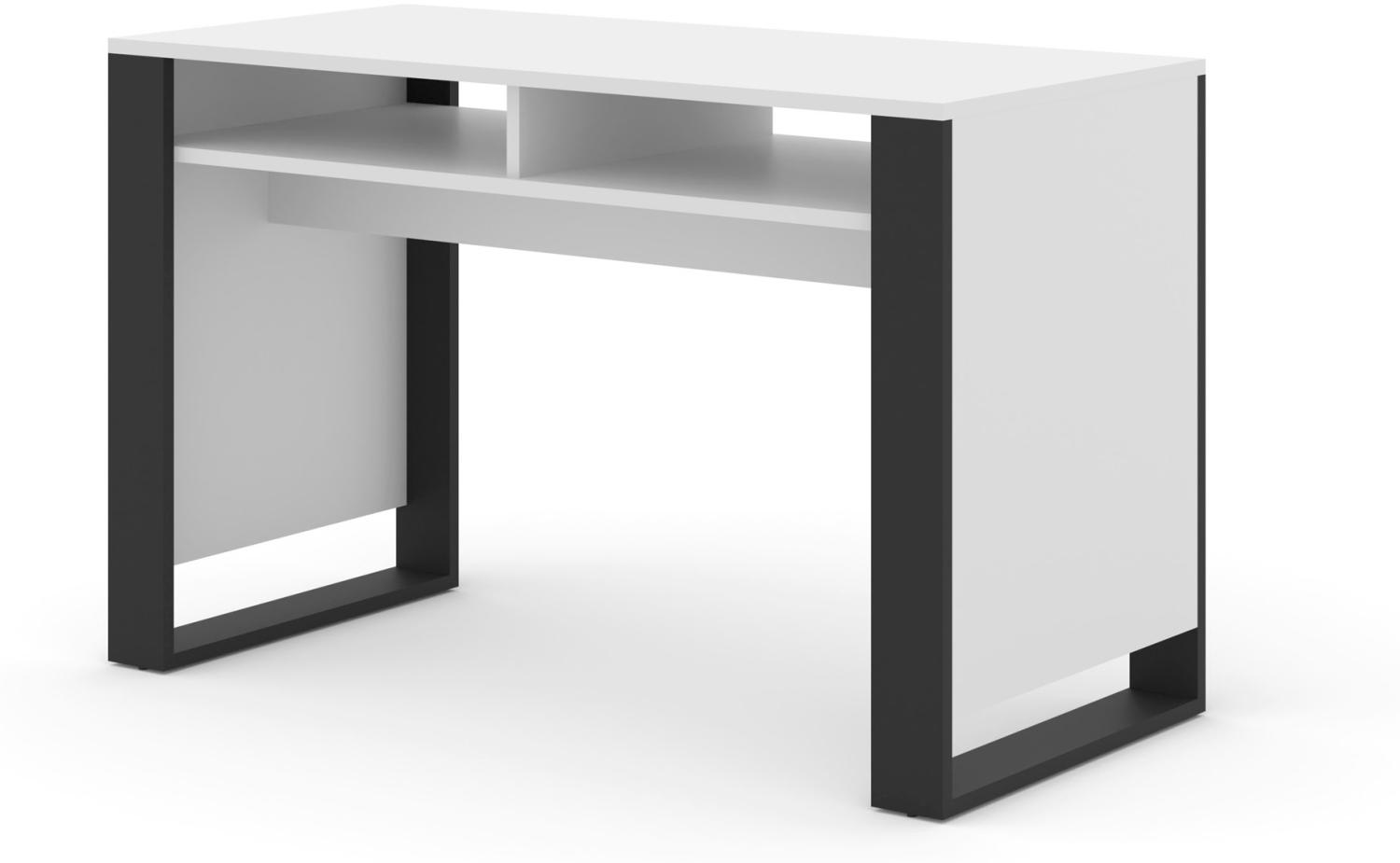 Mondi Schreibtisch Weiß matt, Schwarz matt Bild 1