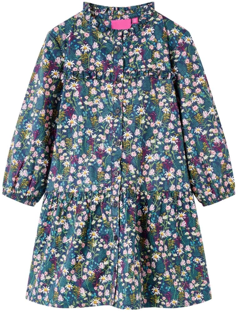 Kinderkleid mit Langen Ärmeln Dunkelblau 92 14409 Bild 1