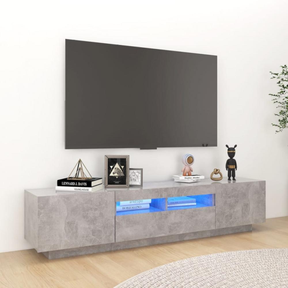 VidaXL TV-Schrank mit LED-Leuchten Betongrau, 40 x 35 x 180 cm Bild 1