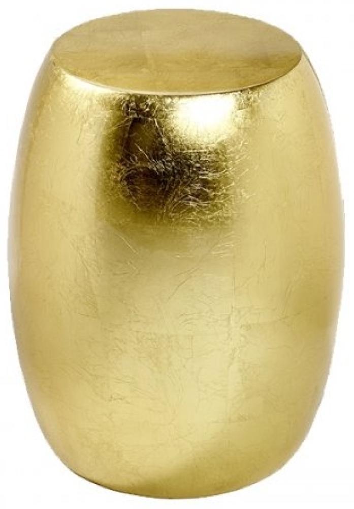 Lambert Keiko Hocker / Beistelltisch blattgold glänzend H 51 cm, D 40 cm 63406 Bild 1