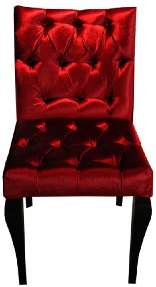 Casa Padrino Barock Esszimmer Stuhl Bordeaux Rot / Schwarz - Designer Stuhl - Luxus Qualität GH Bild 1