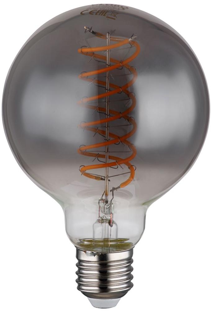 LED Leuchtmittel, Vintage, Glas, rauch, E27, 280lm, dimmbar, DxH 9,5x13,8 cm Bild 1