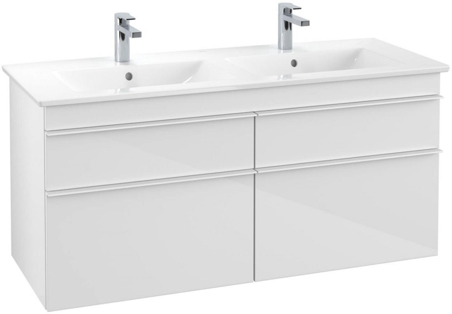 Villeroy & Boch VENTICELLO Waschtischunterschrank 125 cm breit, Weiß, Griff Weiß Bild 1