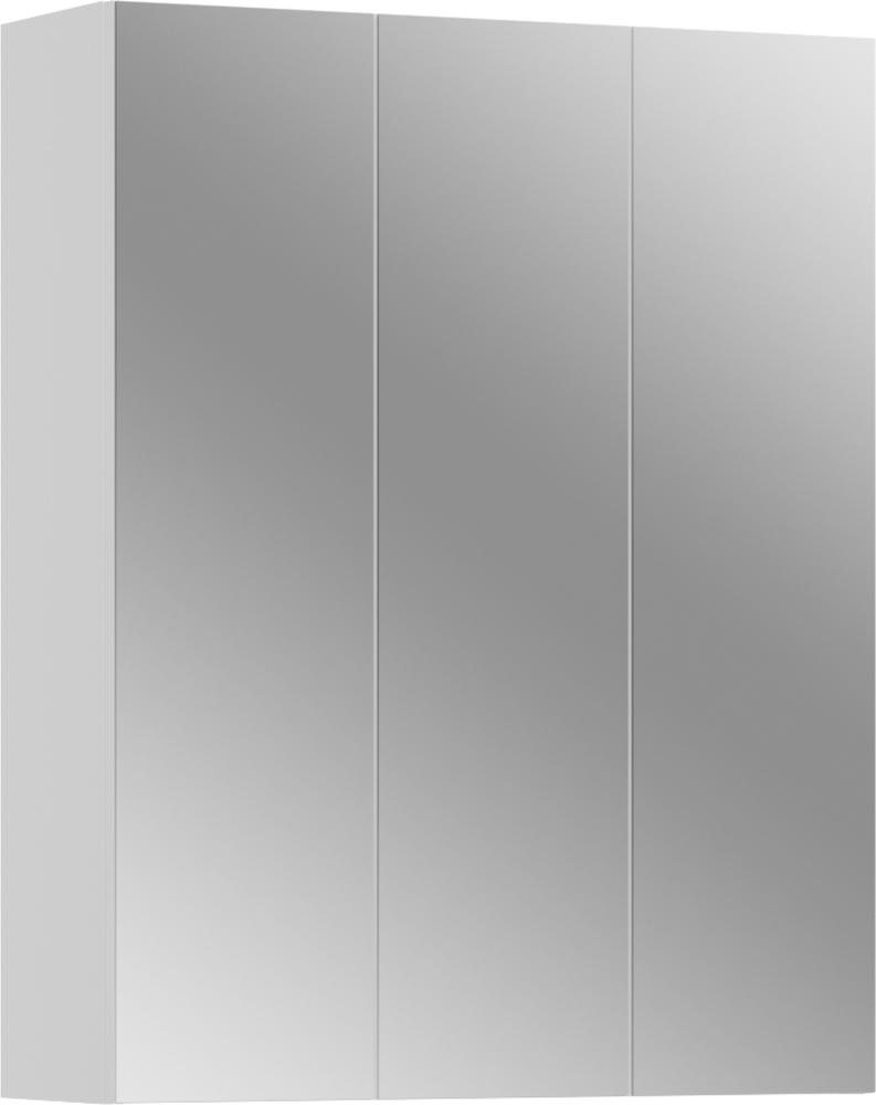 Badezimmerspiegelschrank >Michigan< in weiß/weiß matt - 60x76x20cm (BxHxT) Bild 1