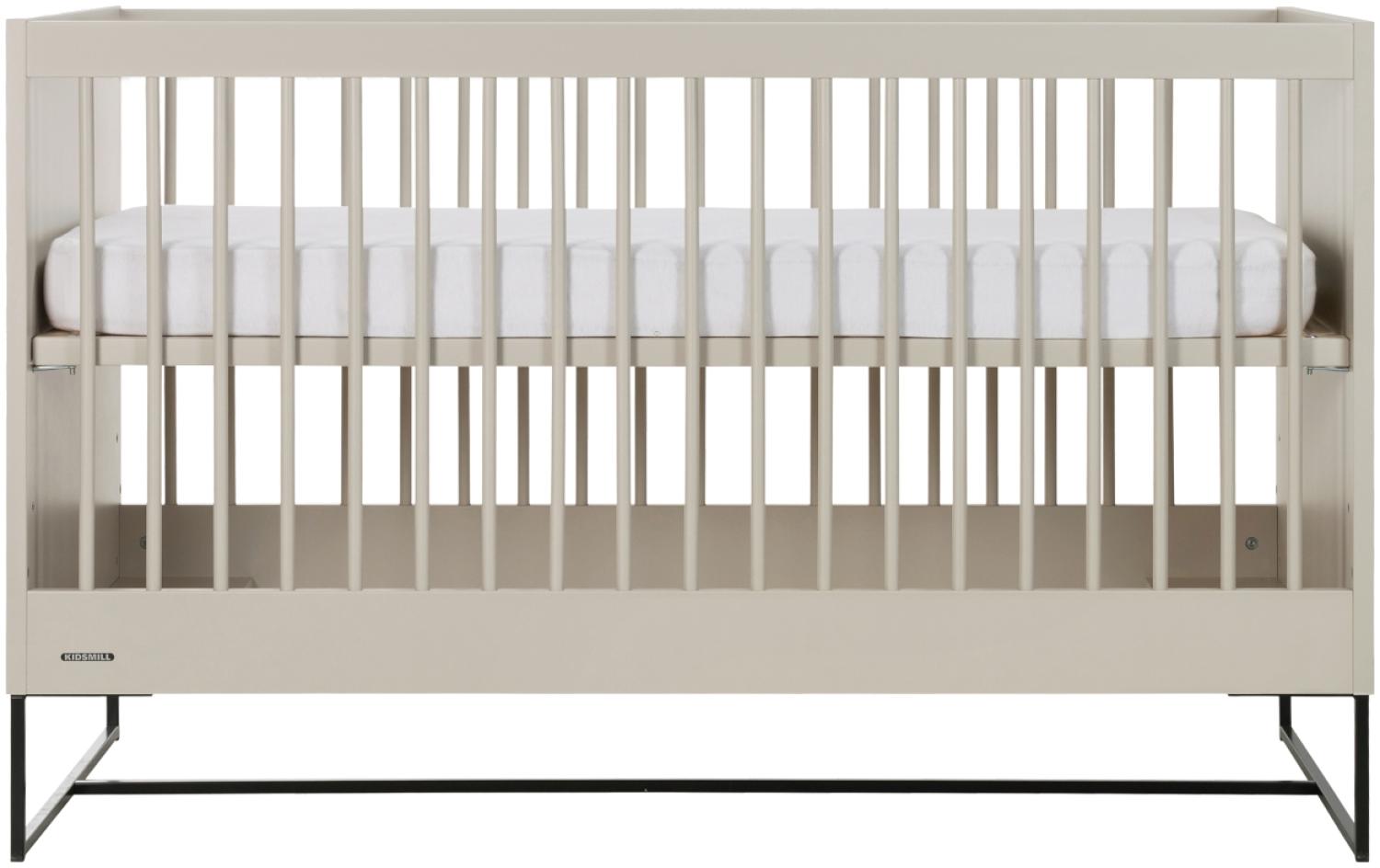 Kidsmill Modular 2 Babybett Matt Oatmeal - Schwarz - 70 x 140 cm Beige Bild 1