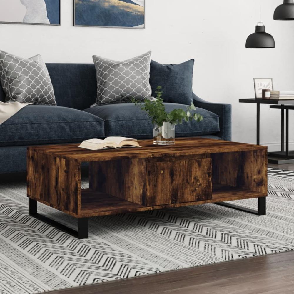 vidaXL Couchtisch Räuchereiche 104x60x35 cm Holzwerkstoff Bild 1