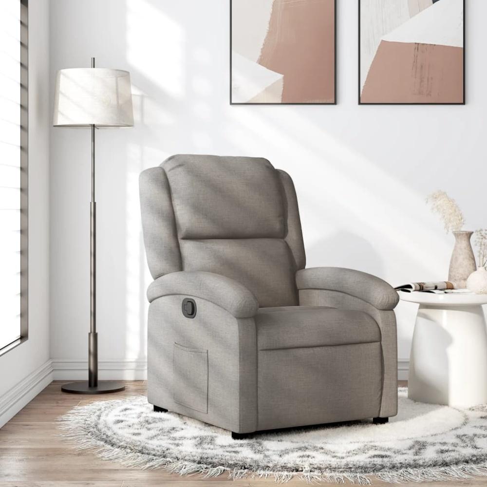 vidaXL Relaxsessel Taupe Stoff Bild 1