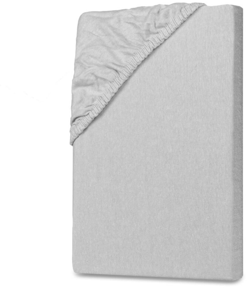 Jersey Spannbettlaken 90-100x190-200cm Grau Bild 1