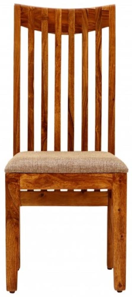 Stuhl Gani mit gepolsterter Sitzfläche aus indischem Sheesham-Massivholz Bild 1