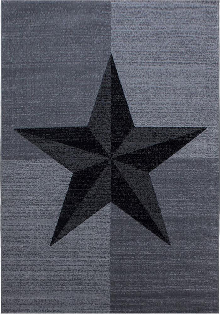 Kurzflor Teppich Pago rechteckig - 120x170 cm - Grau Bild 1