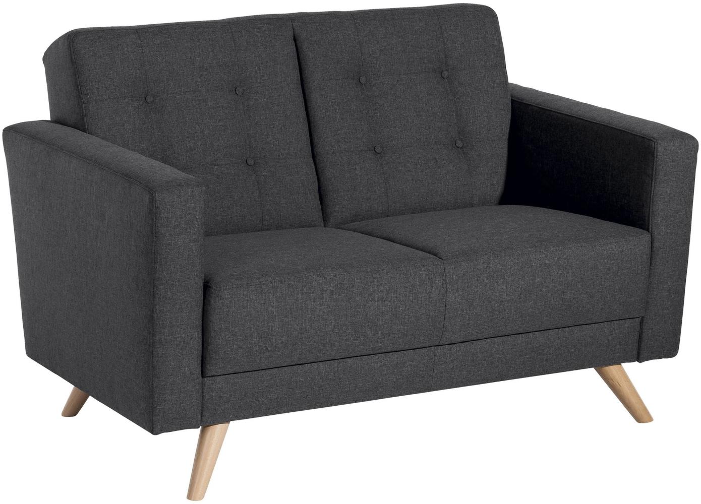 Sofa 2-Sitzer Karisa Bezug Flachgewebe Buche natur / graphit 21943 Bild 1