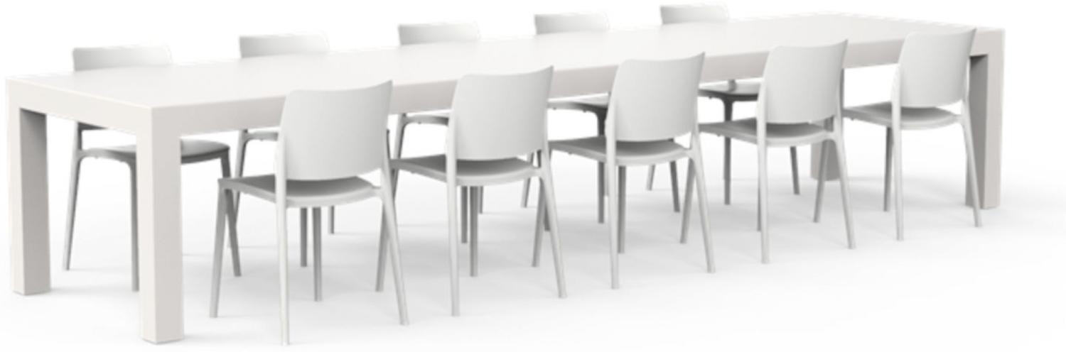 One To Sit 11-teilige Sitzgruppe Sera Borra Aluminium weiß 400x100 cm Bild 1