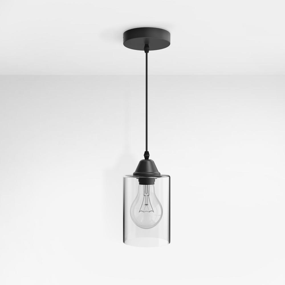 EMKE Pendelleuchte Kyle, 1 flammig Hängeleuchte Glas, Kronleuchter Design Pendellampe Modern Innen Dekoration Hängelampe, Esstischlampe Wohnzimmerlampe für E27 Bild 1