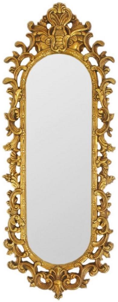 Casa Padrino Barock Spiegel Gold 40 x H. 130 cm - Prunkvoller Wandspiegel im Barockstil - Antik Stil Garderoben Spiegel - Wohnzimmer Spiegel - Barock Möbel Bild 1