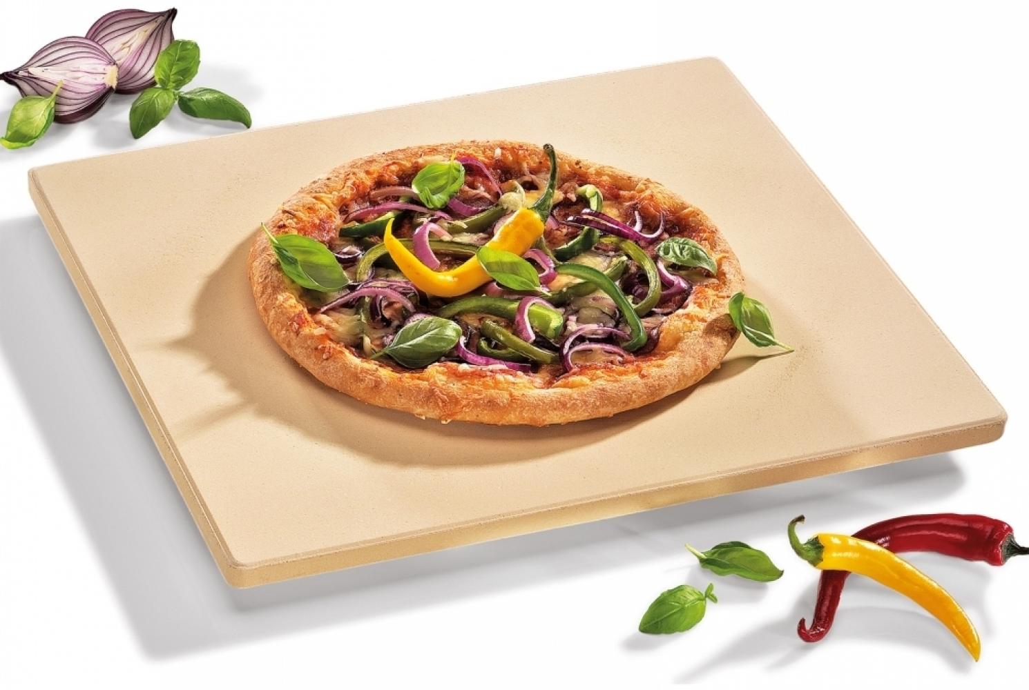 Küchenprofi Pizza-Stein rechteckig mit Fuß Bild 1