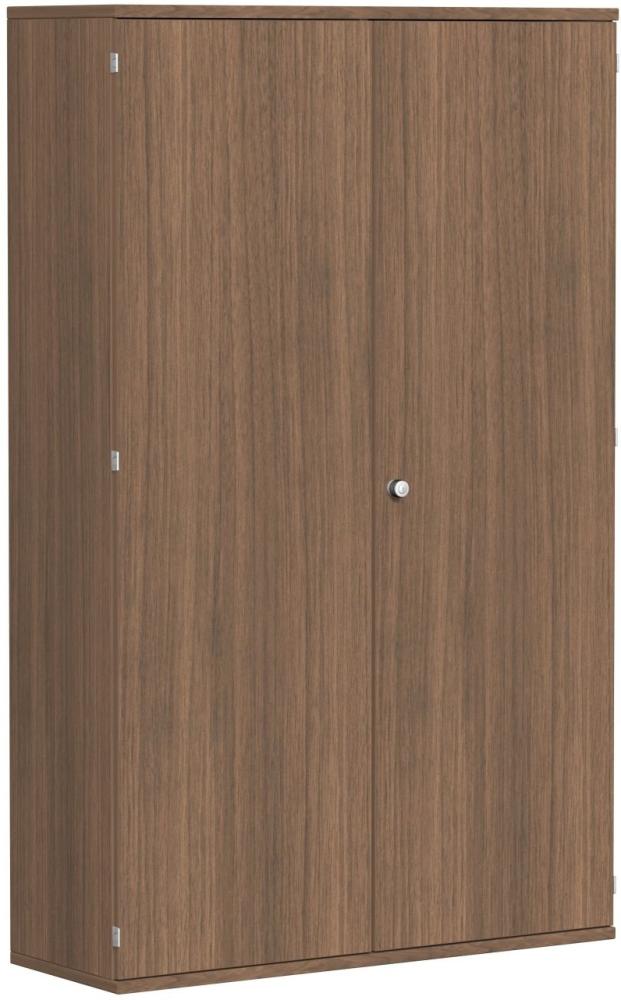 Garderobenschrank mit ausziehbarem Garderobenhalter, 120x42x192cm, Nussbaum Bild 1
