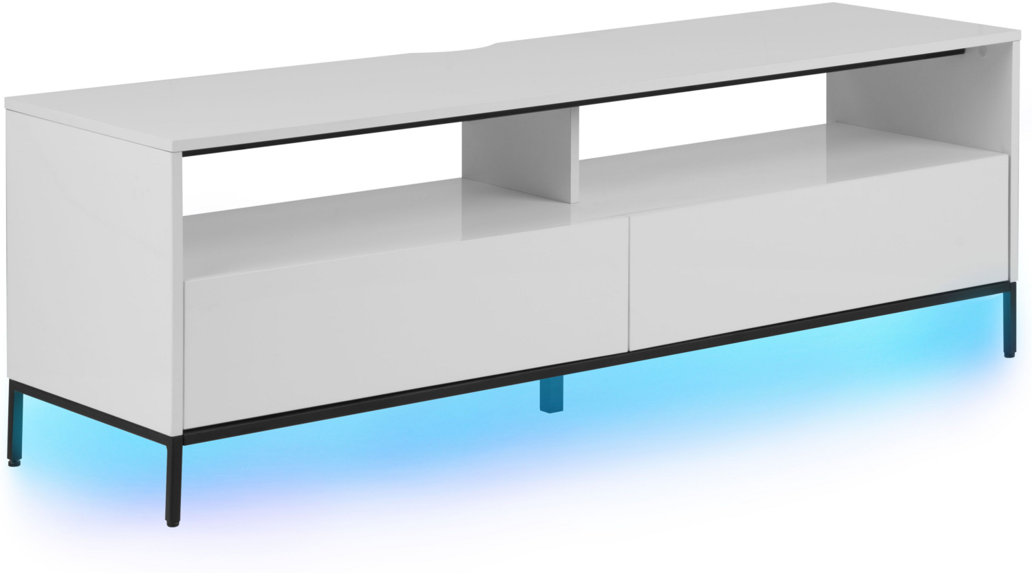 TV-Möbel weiß/Hochglanz mit LED-Beleuchtung SYDNEY Bild 1