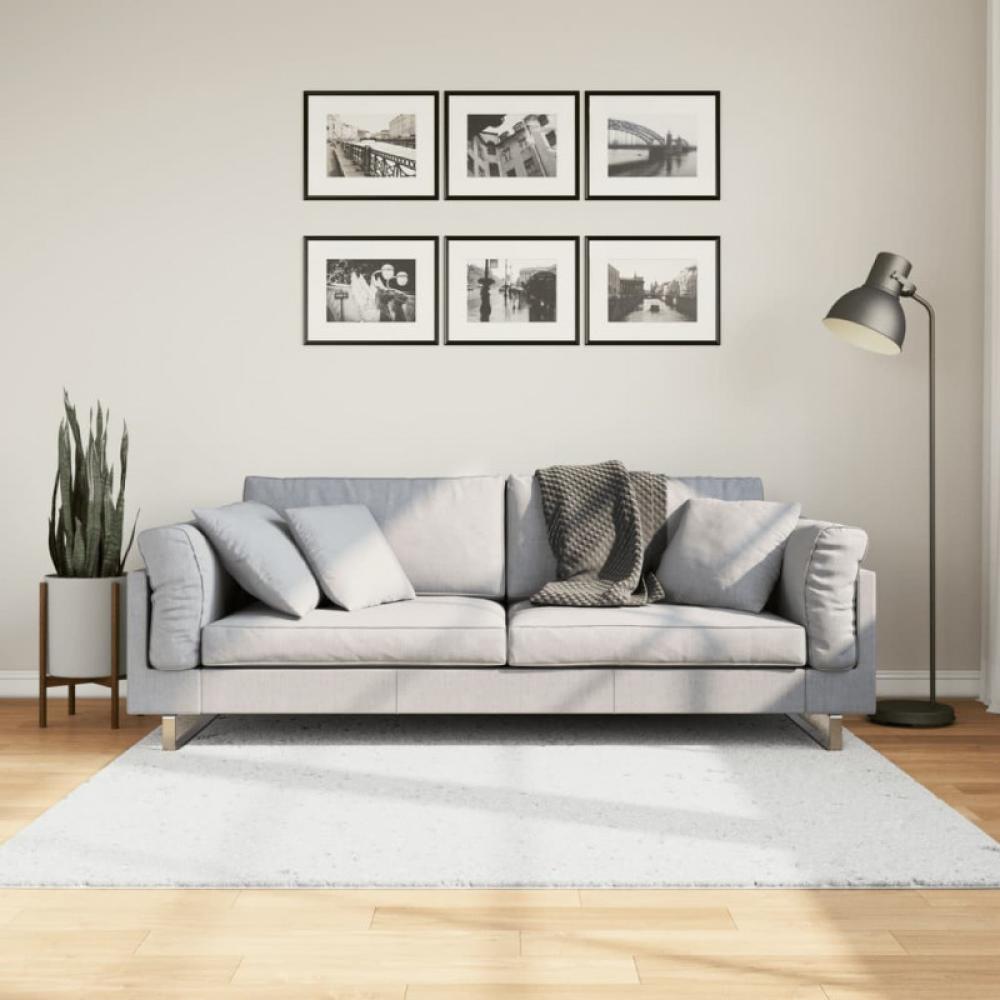 Teppich OVIEDO Kurzflor Grau 160x160 cm Bild 1