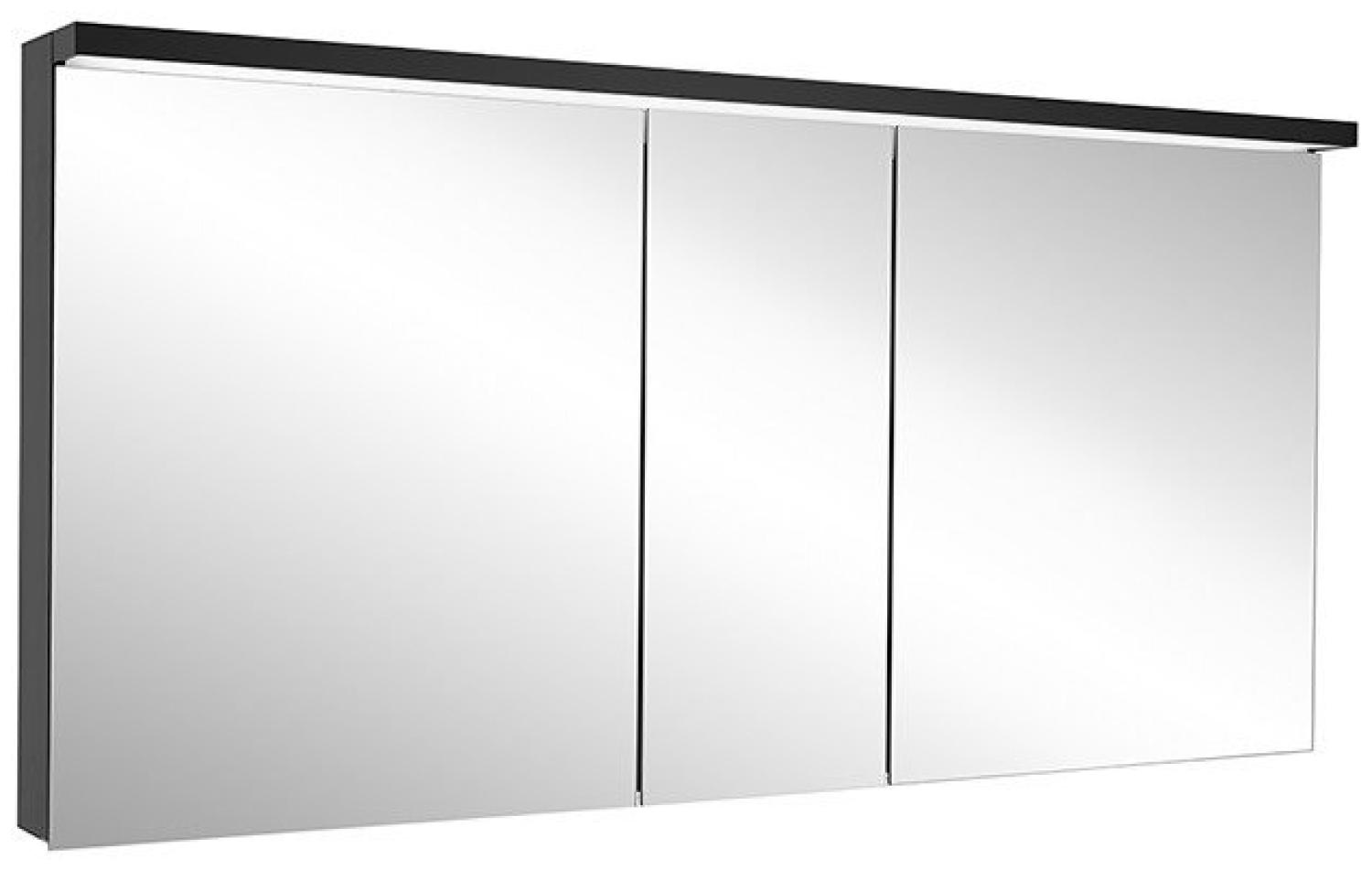 Schneider ADVANCED Line Ultimate LED Lichtspiegelschrank, 3 Türen, 149,5x72,6x17,8cm, 188. 150, Ausführung: EU-Norm/Korpus schwarz matt - 188. 150. 02. 41 Bild 1