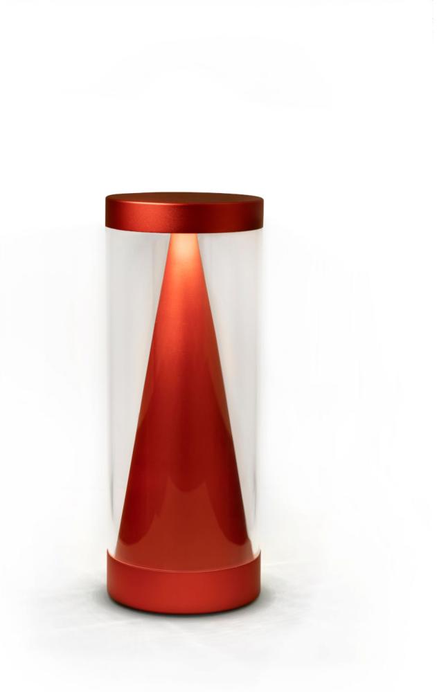 NEOZ kabellose Akku-Tischleuchte APEX UNO LED-Lampe dimmbar 1 Watt 20,8xØ8 cm Fire Red (Aluminium eloxiert) Bild 1