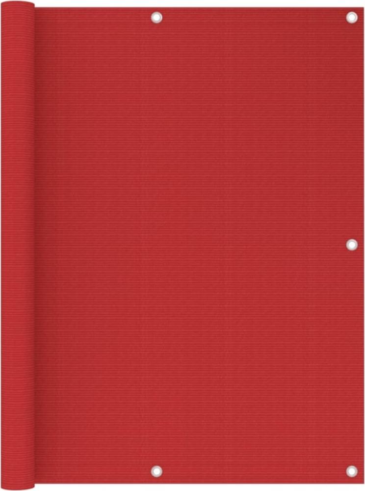 vidaXL Balkon-Sichtschutz Rot 120x300 cm HDPE Bild 1