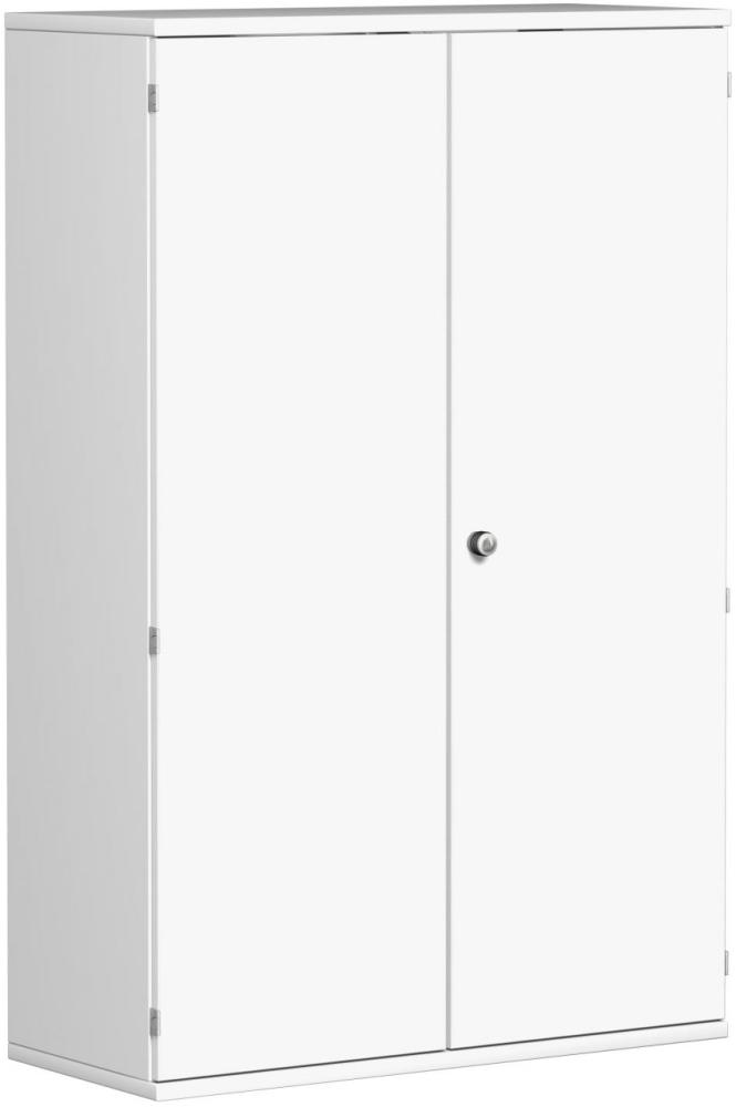 Garderobenschrank mit ausziehbarem Garderobenhalter, 100x42x154cm, Weiß Bild 1