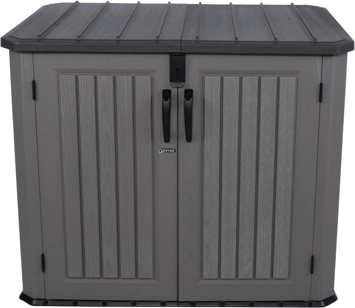 Lifetime Kunststoff Mülltonnenbox & Geräteschrank Phil | 2x240 L| Grau | 94x146x128 cm Bild 1