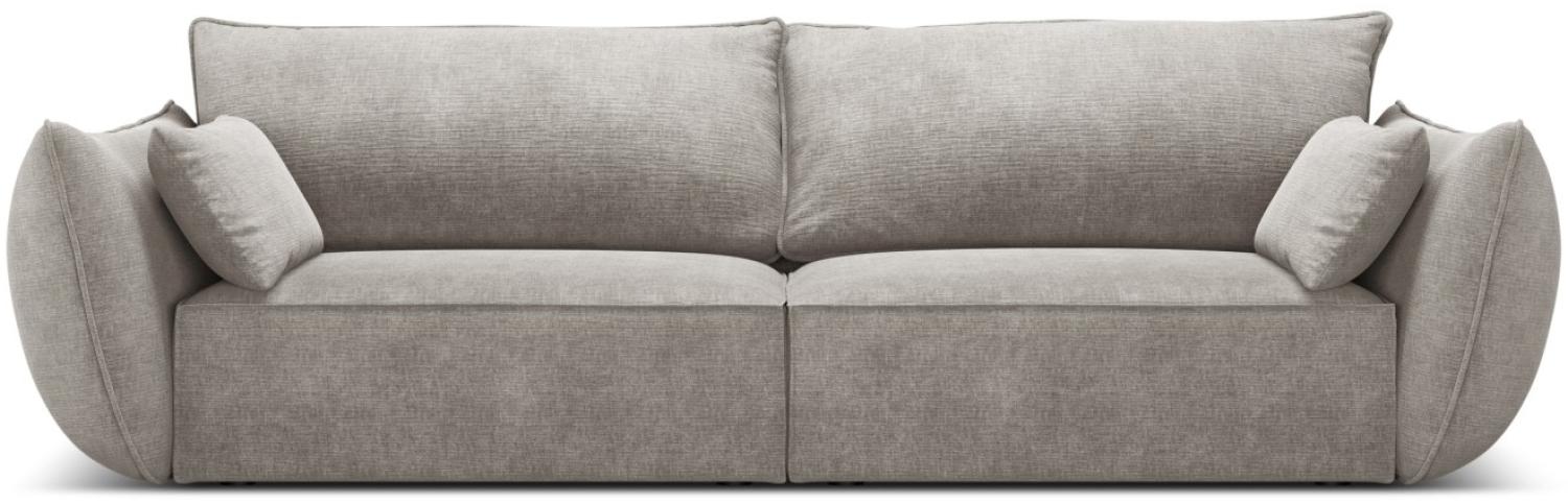 Micadoni 3-Sitzer Sofa Kaelle | Bezug Light Grey | Beinfarbe Black Plastic Bild 1