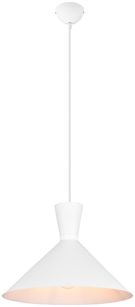 LED Pendelleuchte 1 flammig Metall Lampenschirm Weiß, Ø35cm Bild 1